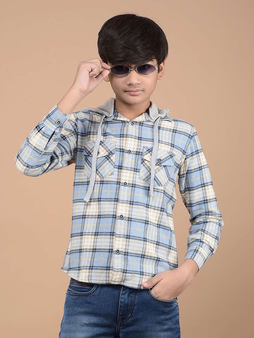boys long sleeves checkered shirt