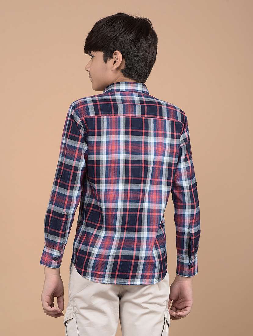 boys long sleeves checkered shirt - 21688330 -  Standard Image - 3