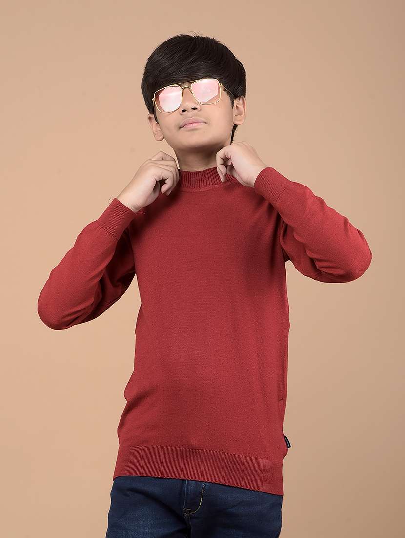 boys long sleeves solid sweater