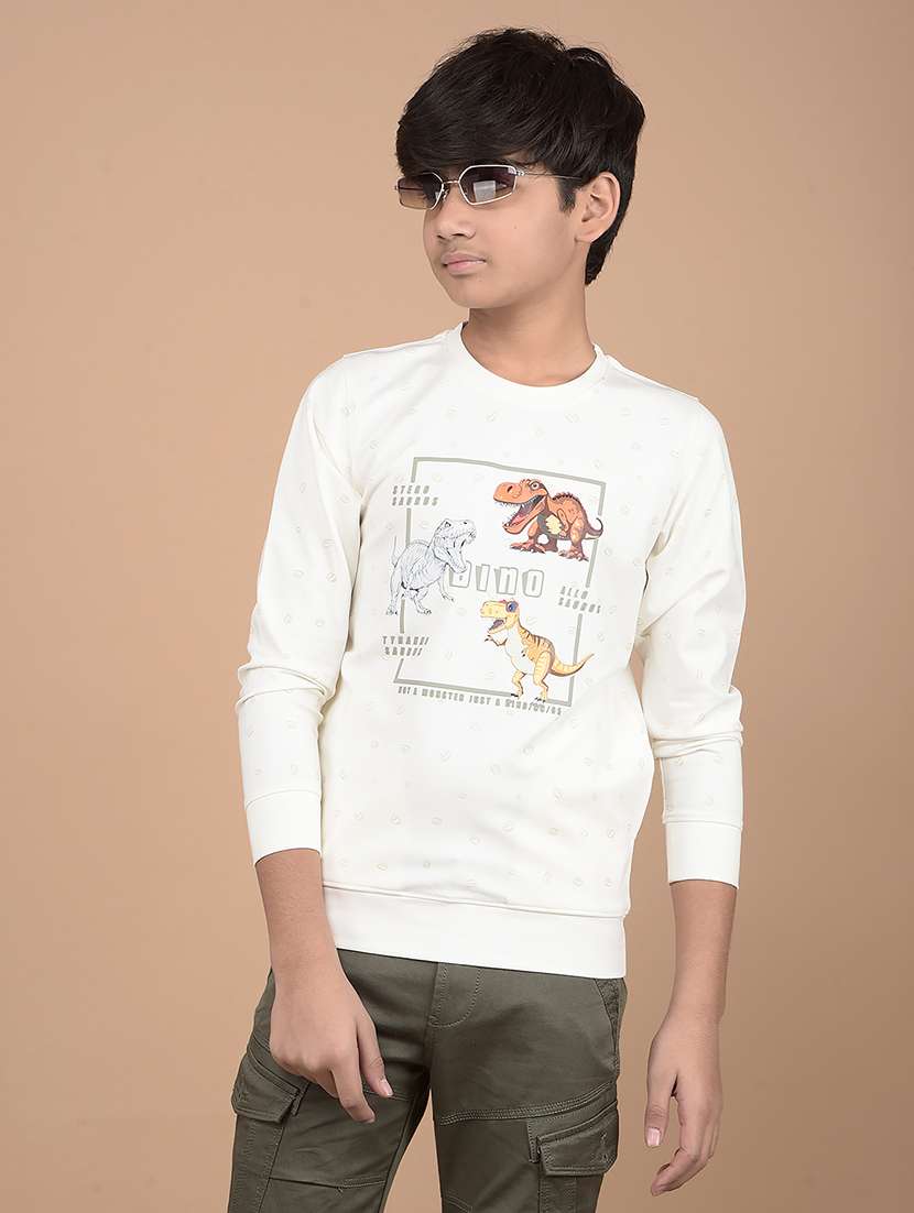 boys long sleeves front print sweatshirt
