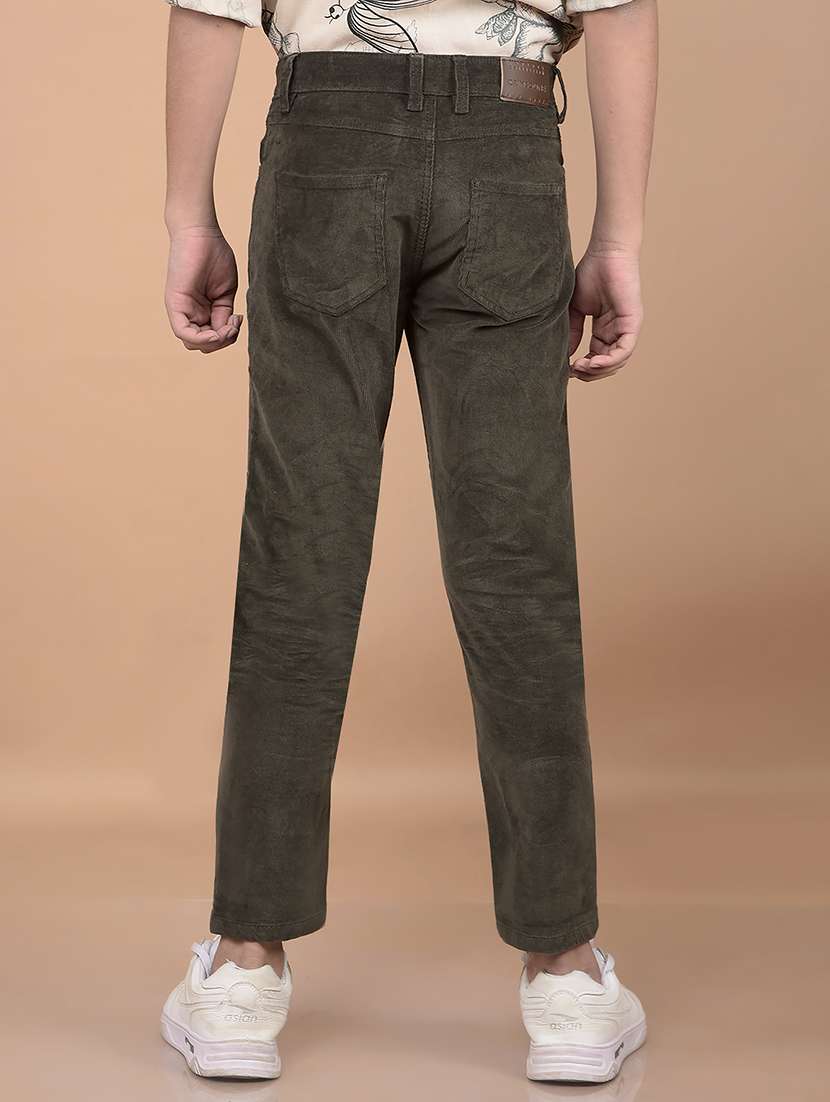 boy solid slim fit corduroy trousers - 21688353 -  Standard Image - 3