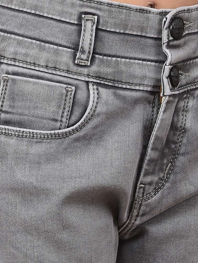 girls grey skinny fit plain jeans - 21688380 -  Standard Image - 5