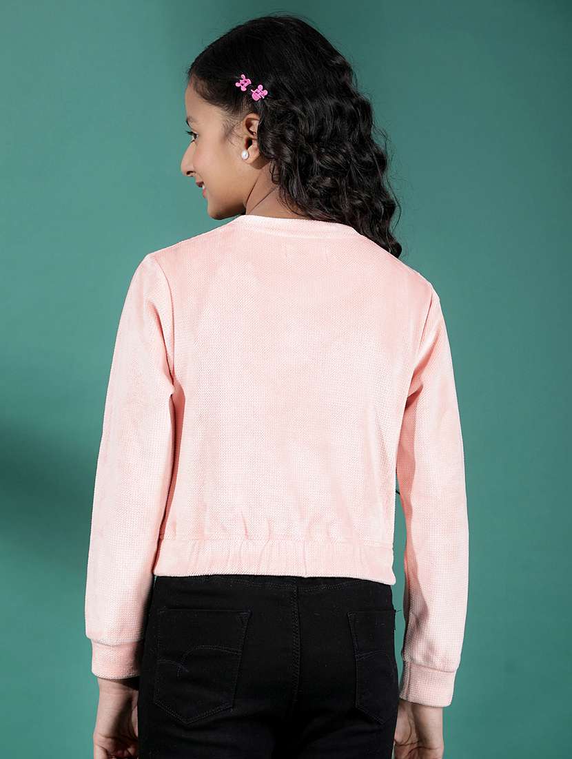 girls front print long sleeve sweatshirts - 21688430 -  Standard Image - 3
