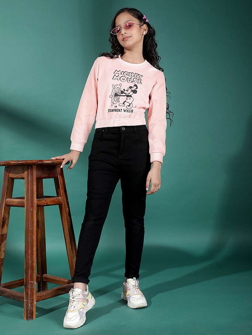 girls front print long sleeve sweatshirts - 21688430 -  Standard Image - 5
