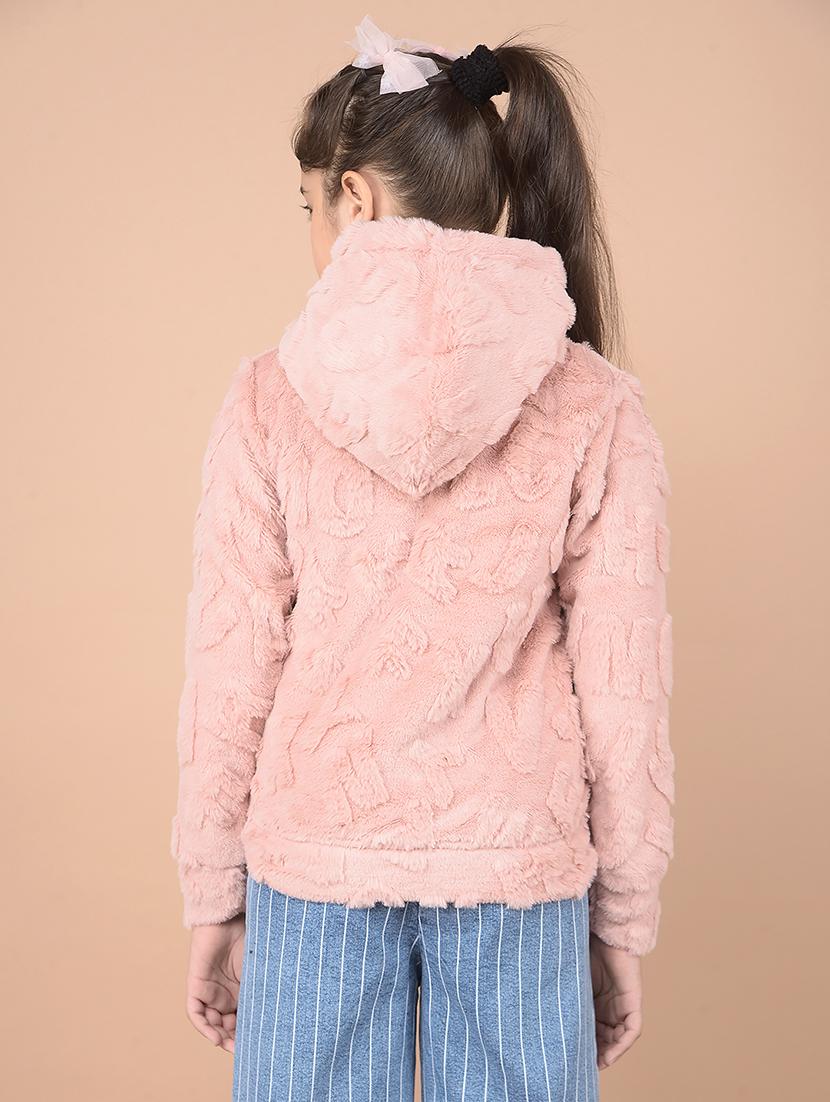 girls peach solid long sleeve sweatshirts - 21688431 - Standard Image - 3
