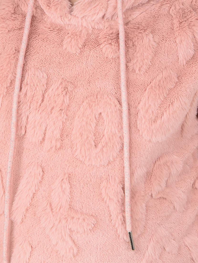 girls peach solid long sleeve sweatshirts - 21688431 - Standard Image - 5