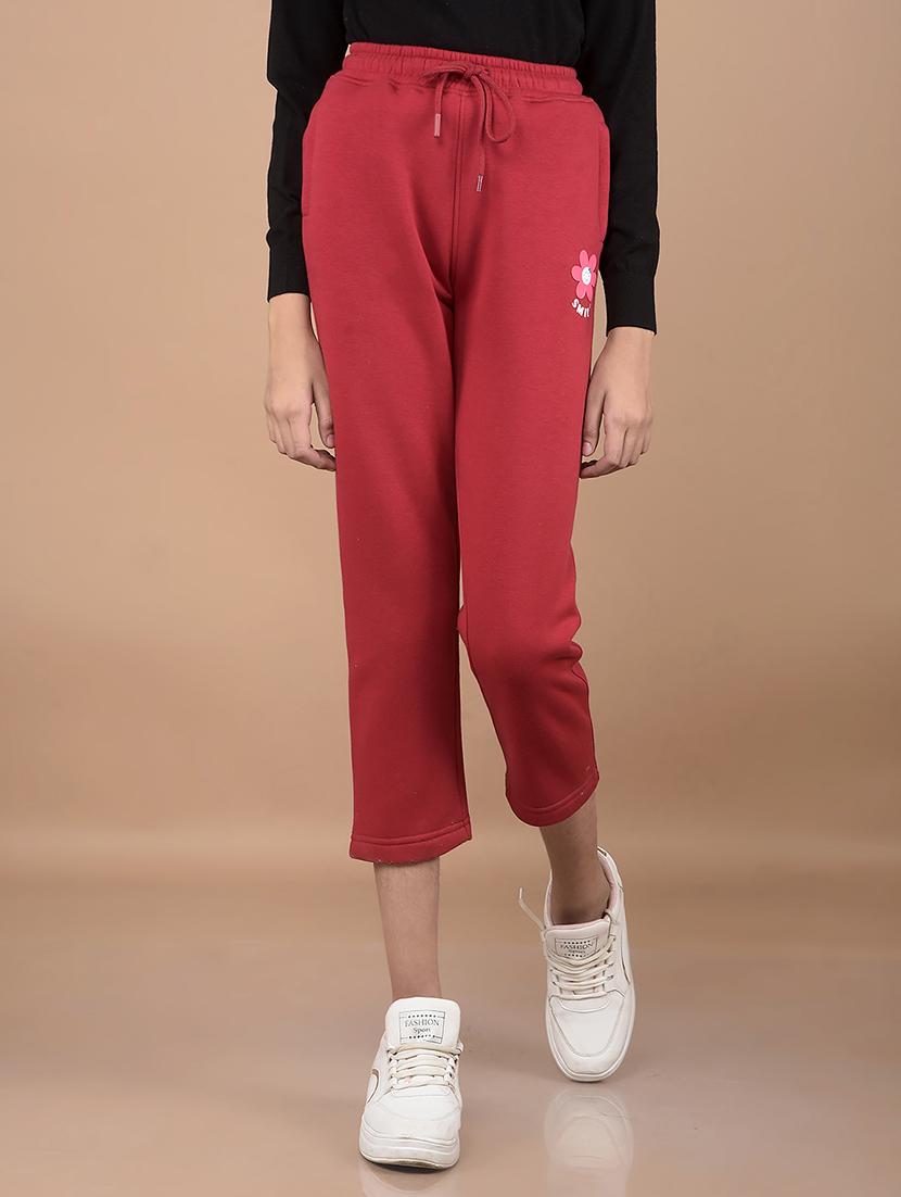 girls red solid track pants - 21688450 - Zoom Image - 0