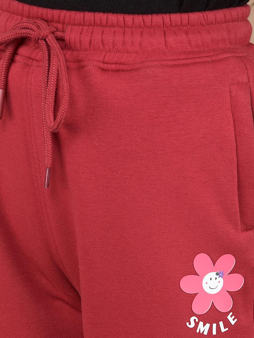 girls red solid track pants - 21688450 - Standard Image - 5