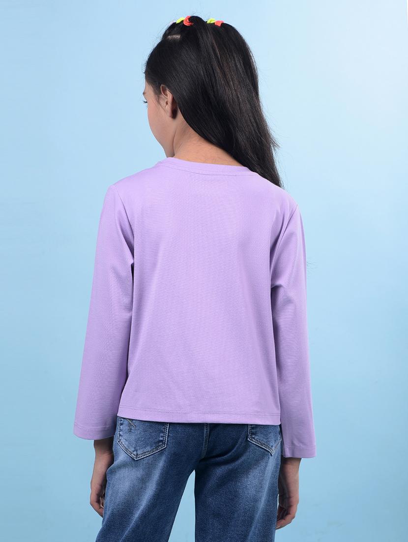 girls light blue solid long sleeve tee - 21688455 - Standard Image - 3
