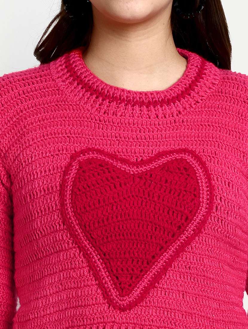 women round neck long sleeve pullover - 21688469 - Standard Image - 5