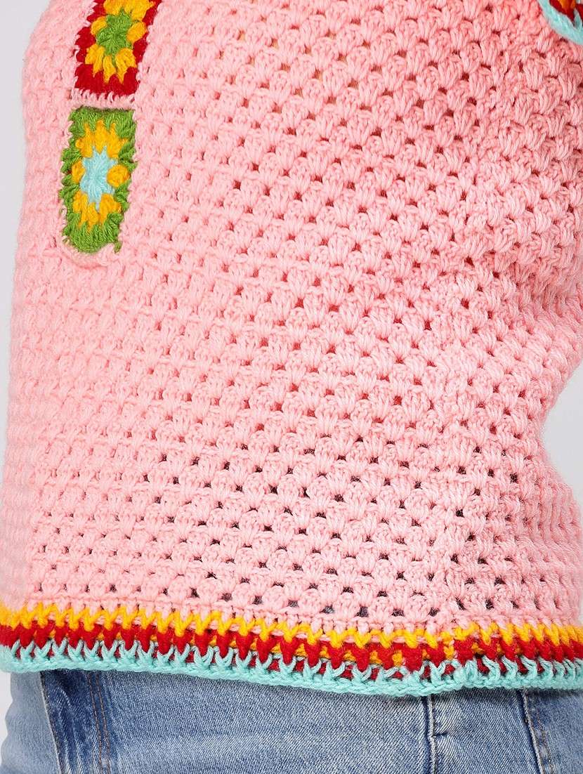 women self designed cap sleeves pullover - 21688490 -  Standard Image - 5