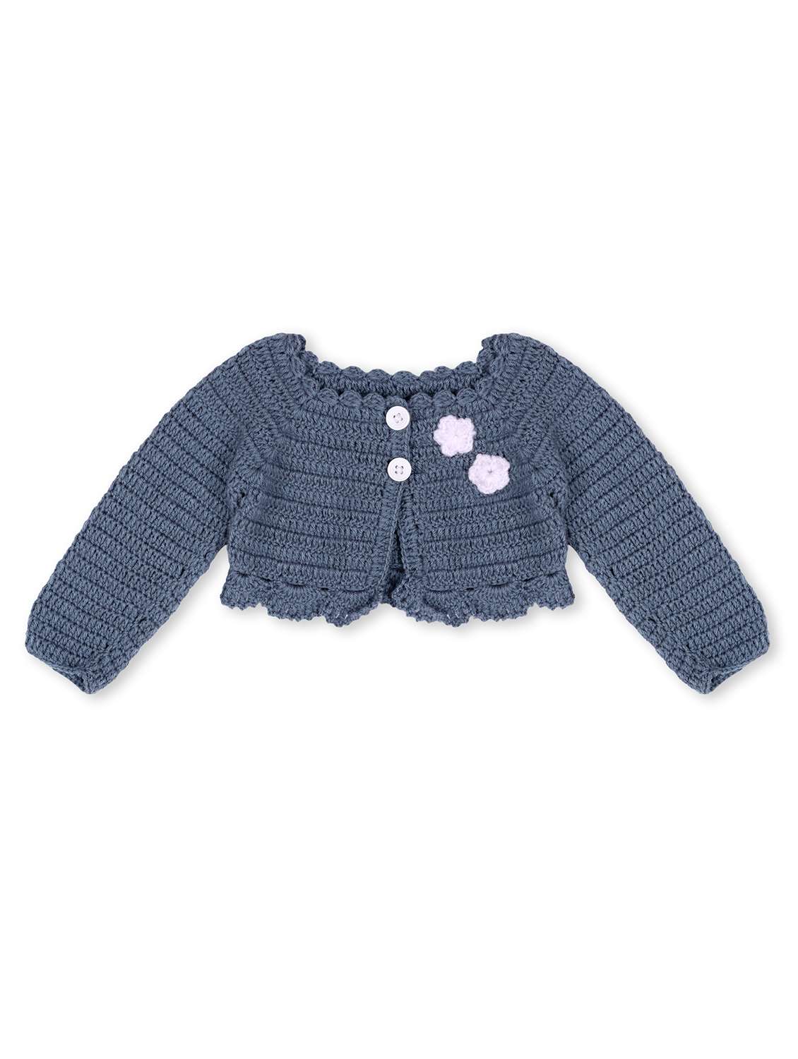 girl self design frock set with shrug - 21688496 - Standard Image - 3