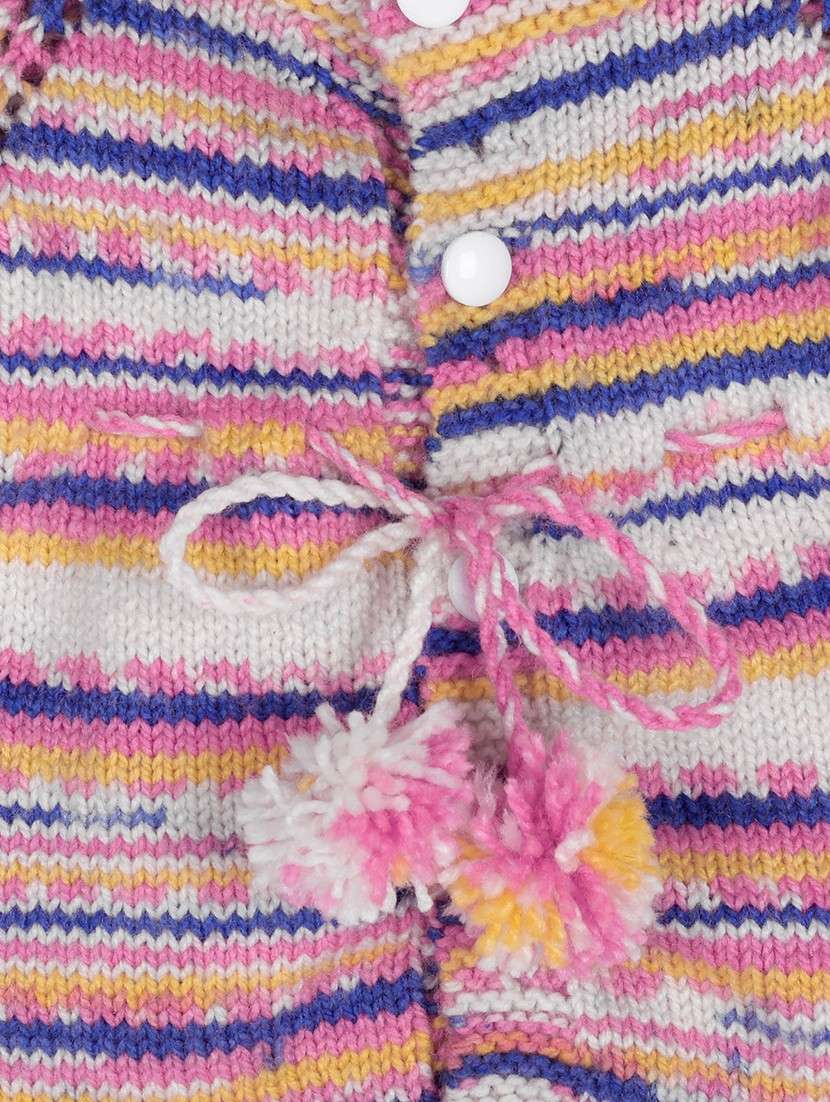 girls self design frock with cap & socks set - 21688498 -  Standard Image - 5