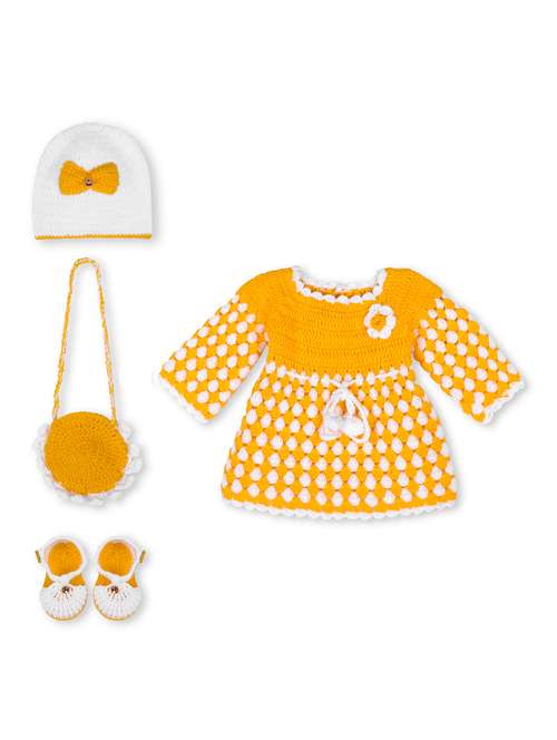 girls self design frock set combo with sling bag - 21688503 -  Standard Image - 0