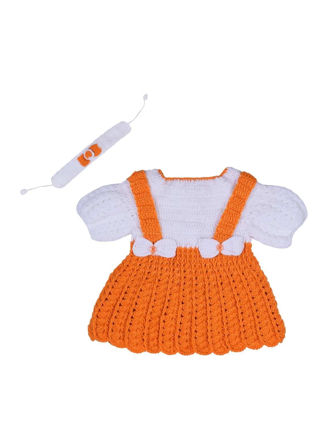 girls self design frock with headband