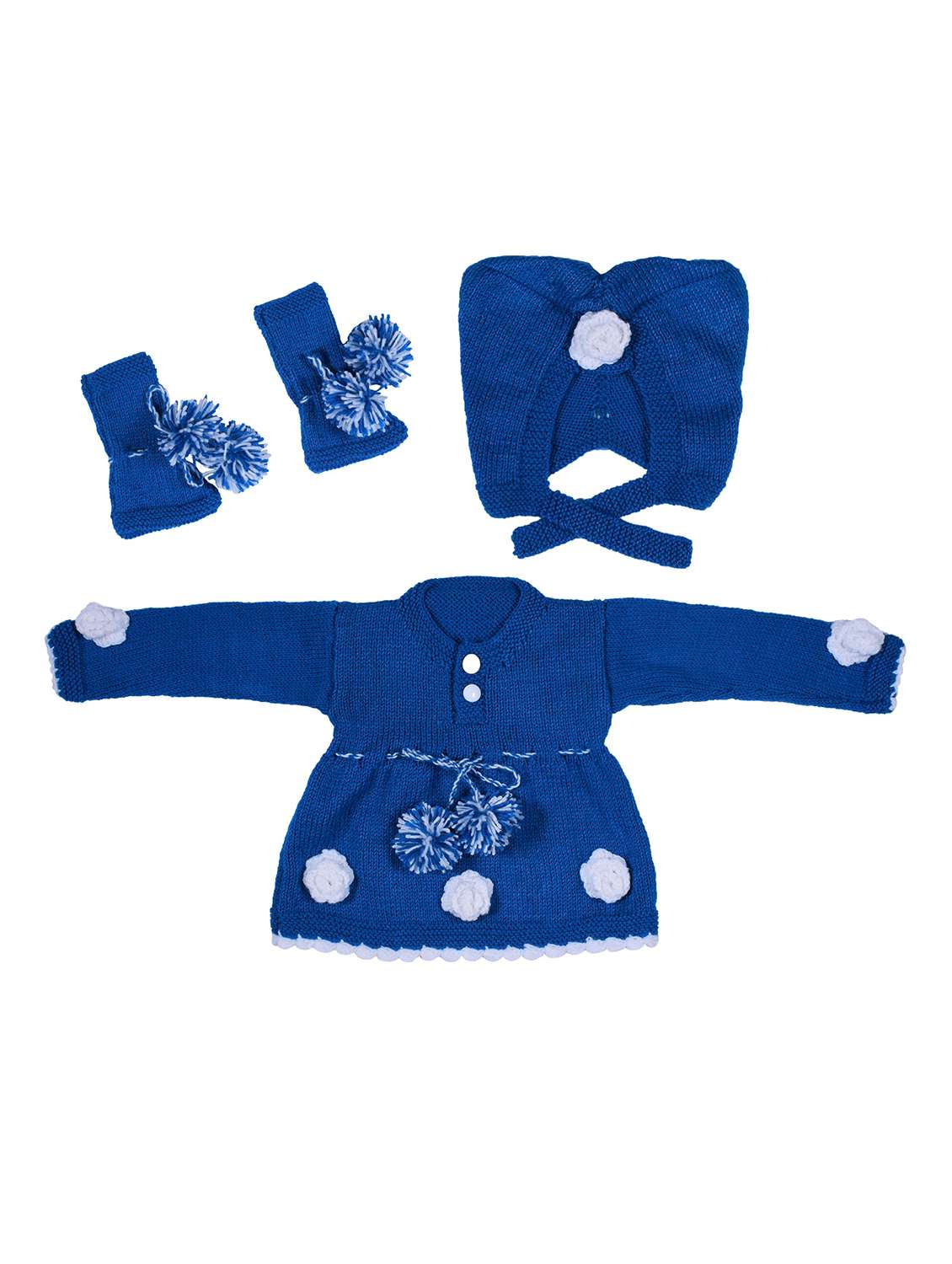 girls self design frock with cap & socks sets