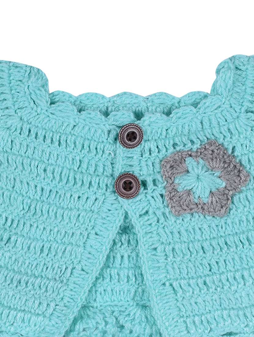 girls self design frock with shrug - 21688510 -  Standard Image - 5