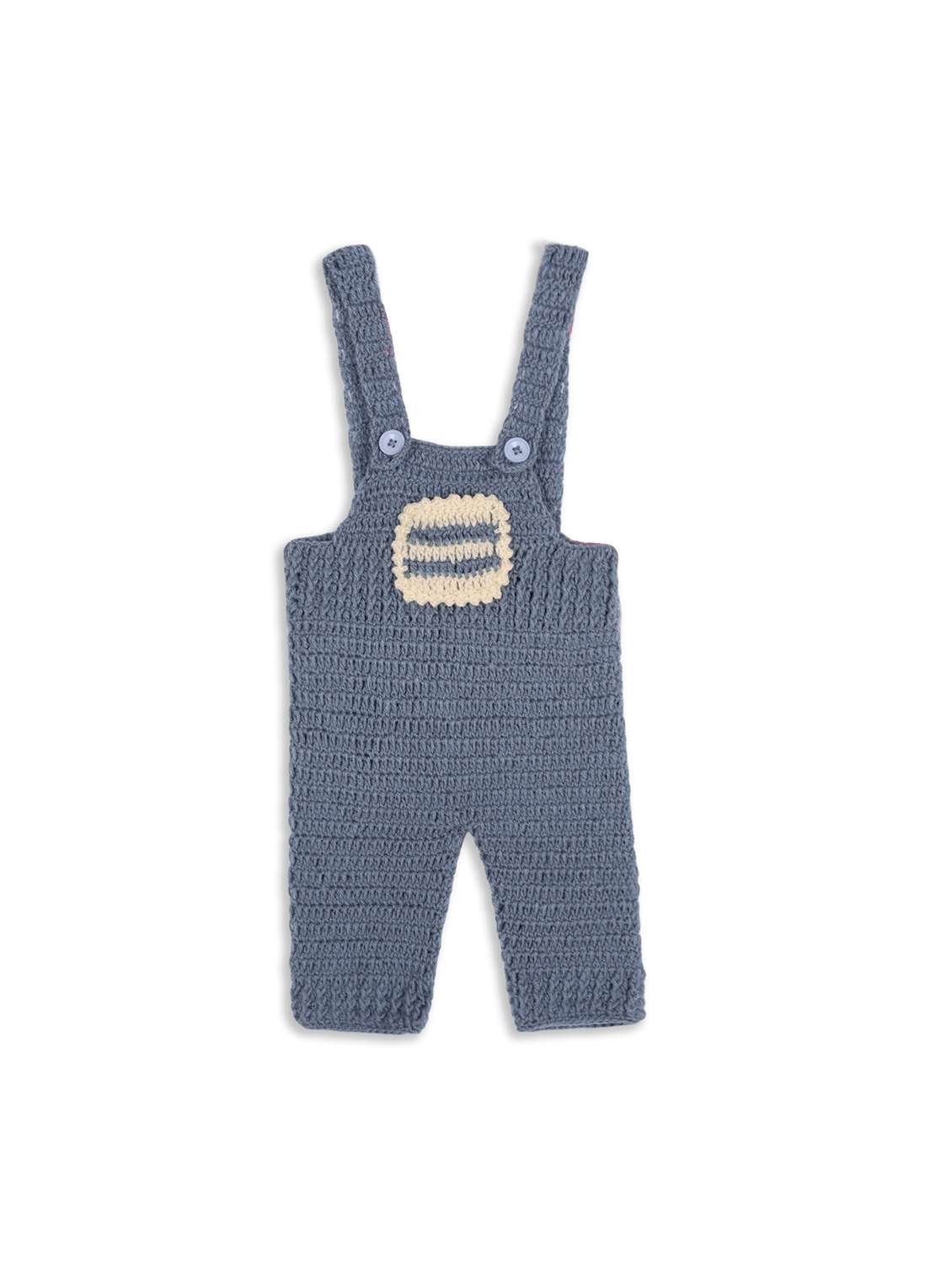 handmade knitted dungaree sweater with shoes - 21688522 - Standard Image - 3