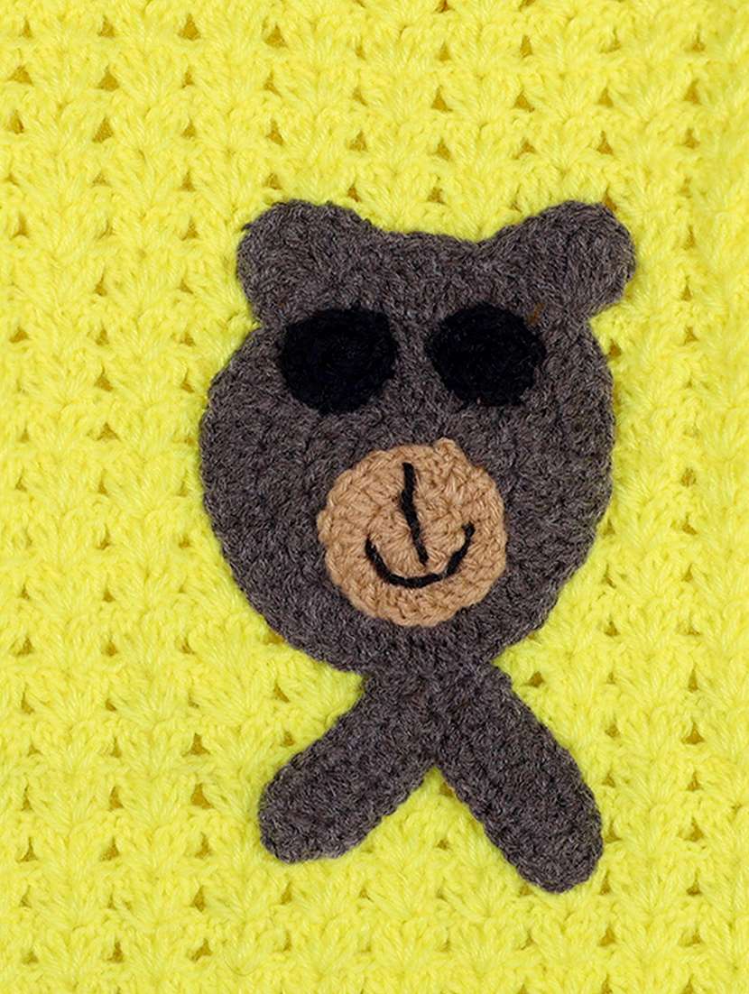 handmade crochet knitted pyjamas sweater cord set with cap and shoes - 21688532 - Standard Image - 5
