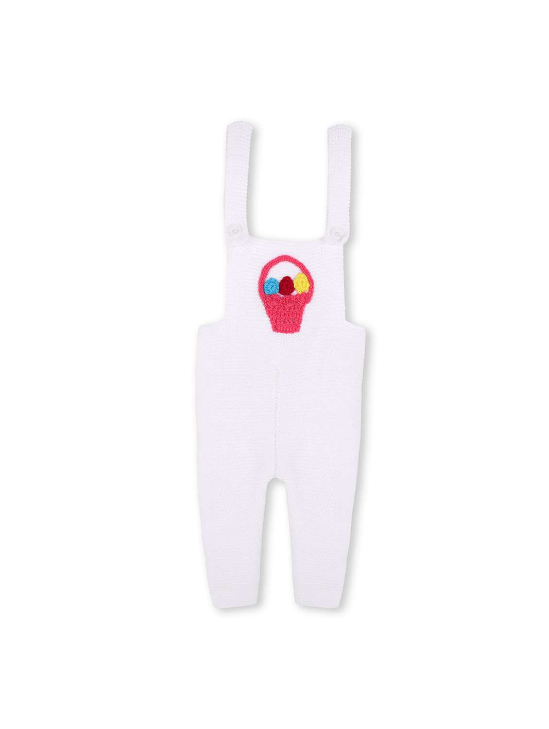 girls self design full length dungarees set with cap - 21688546 - Standard Image - 3