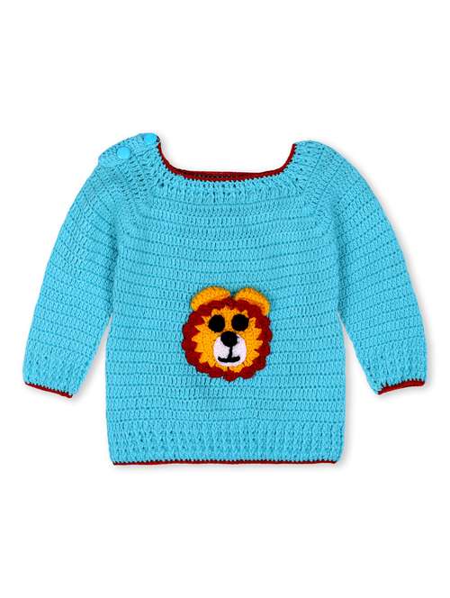 girls self design long sleeve sweater - 21688565 - Standard Image - 0