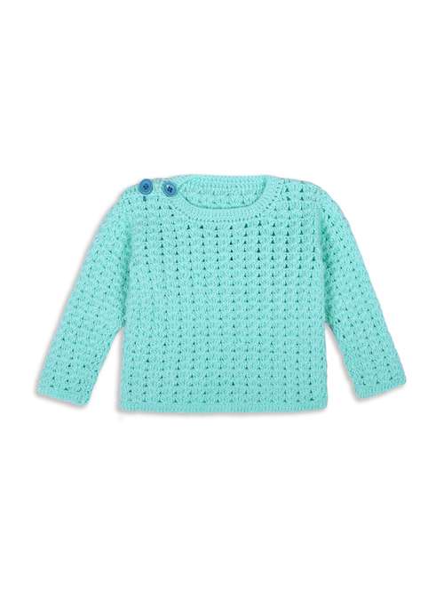 girls self design long sleeve sweater - 21688569 - Standard Image - 0