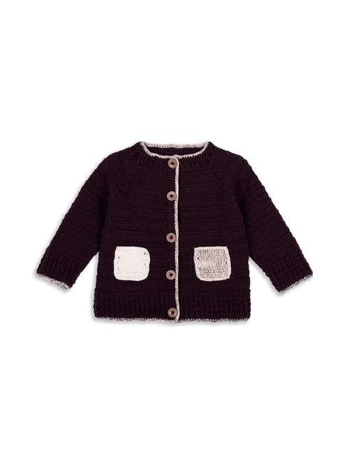 girls self design long sleeve cardigans - 21688570 - Standard Image - 0