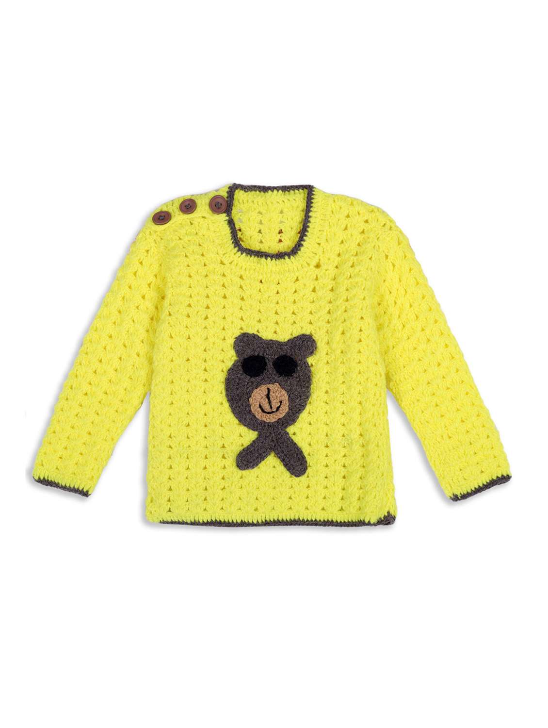 girls self design long sleeve sweater
