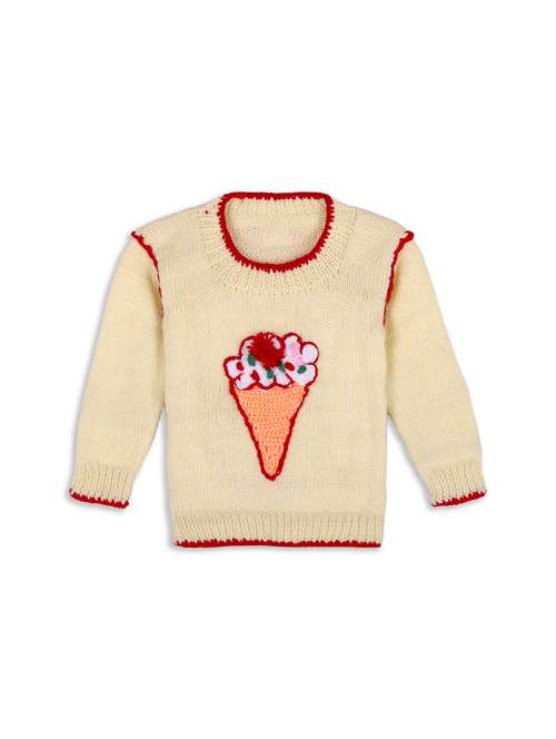 girls self design long sleeve sweater - 21688578 - Standard Image - 0
