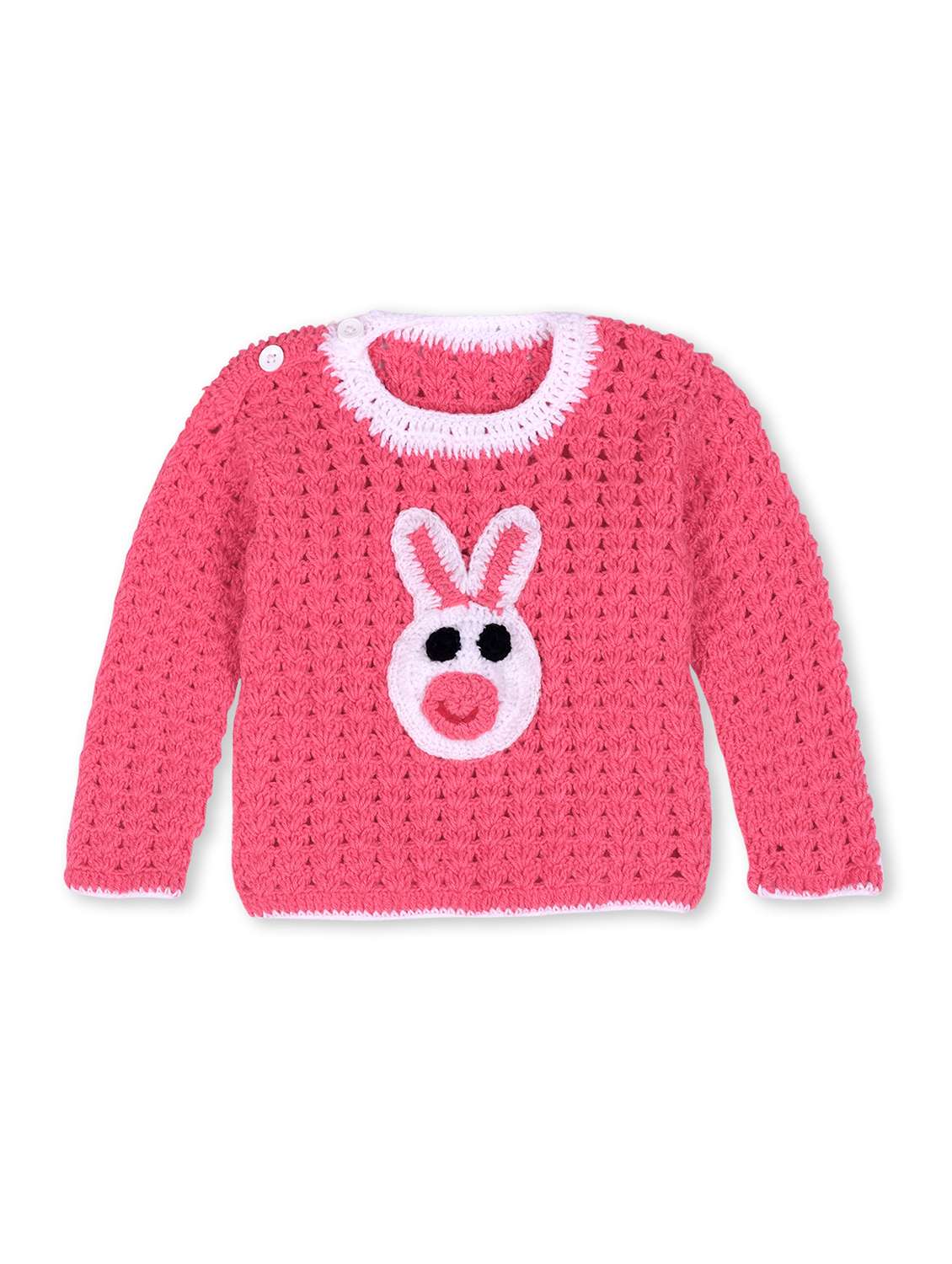 girls self design long sleeve sweater