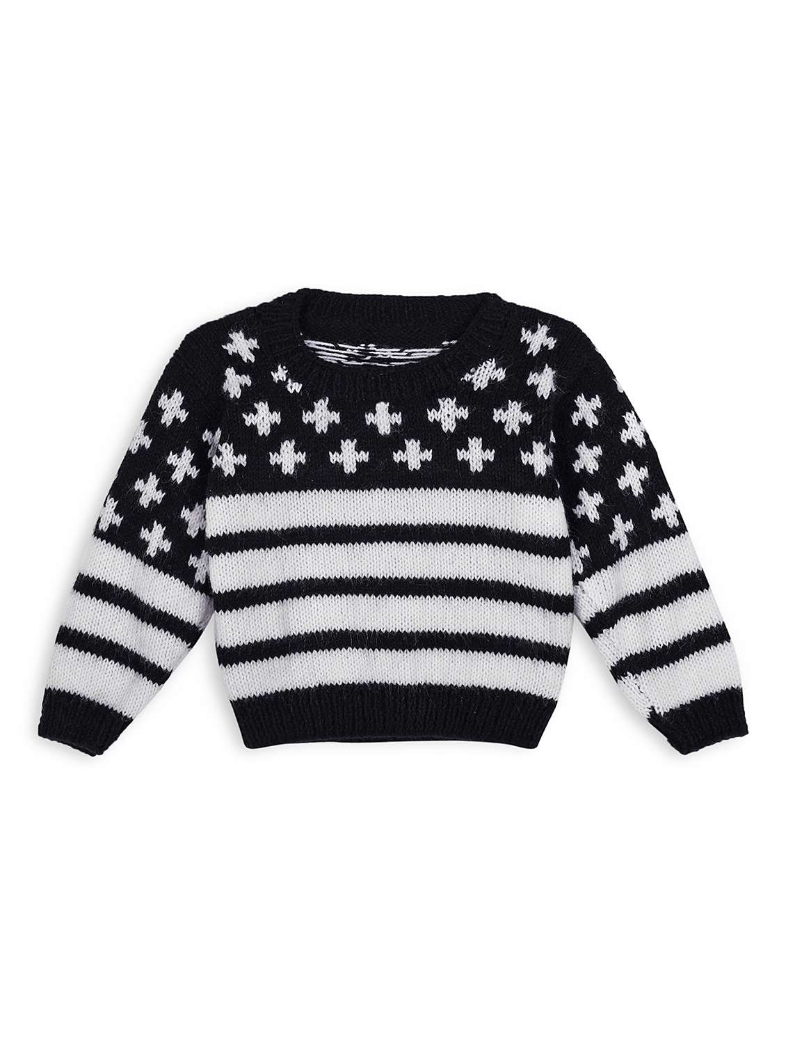 girls self design long sleeve sweater