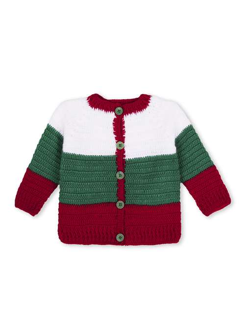 girls self design long sleeve cardigans - 21688605 - Standard Image - 0