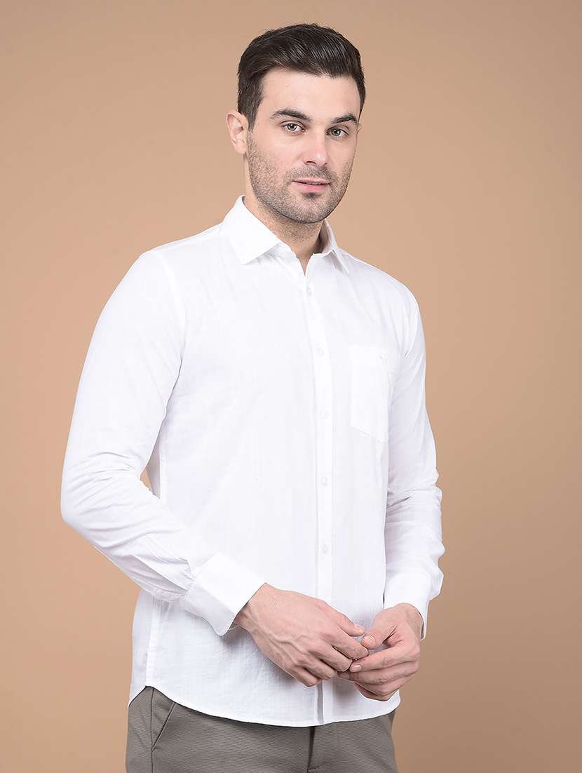 men long sleeves solid casual shirt