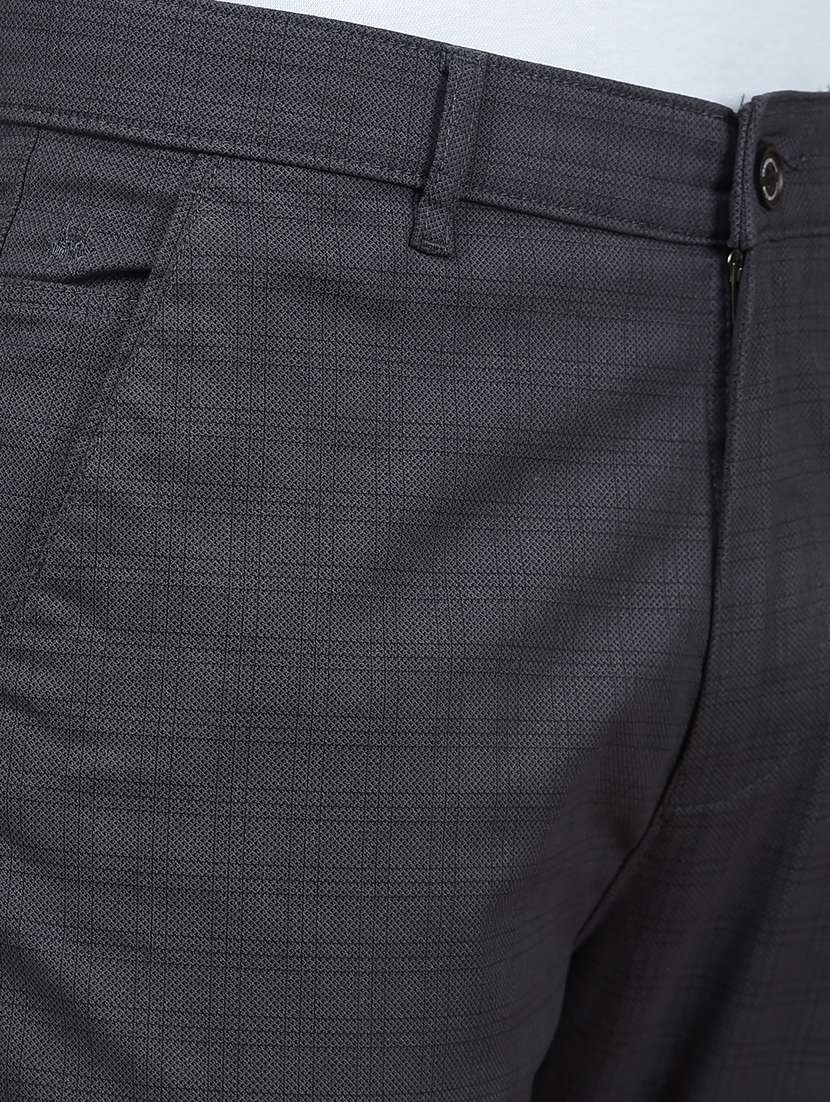 men mid rise checkered chinos - 21688660 -  Standard Image - 5