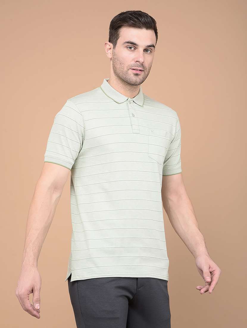 men short sleeves striped polo t-shirt 