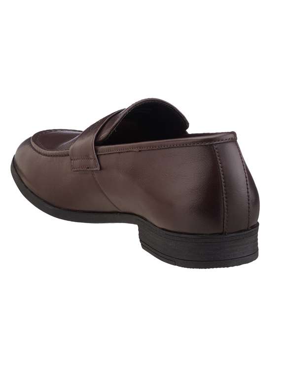 men brown slip on loafers - 21688851 -  Standard Image - 3