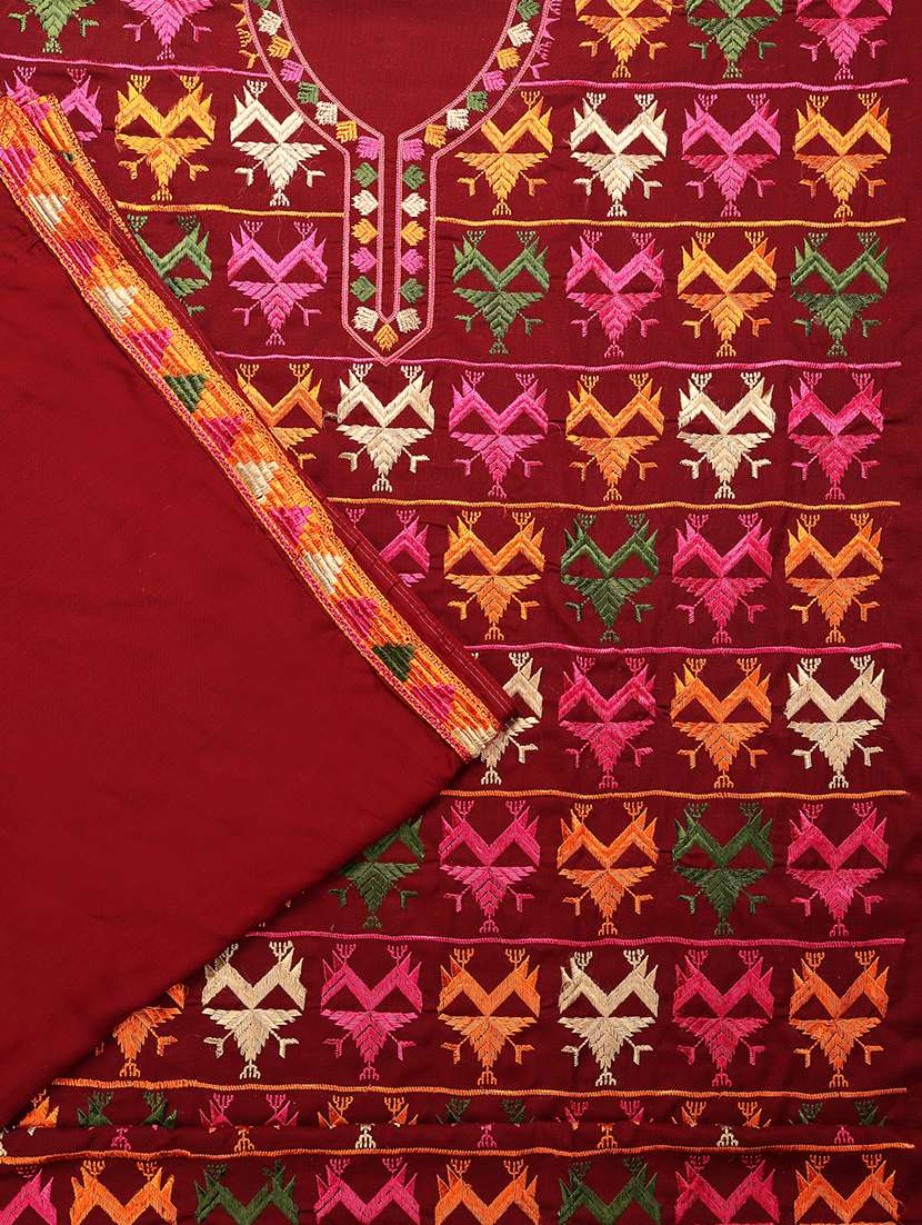 women embroidered unstitched suit set with dupatta - 21688898 - Standard Image - 3