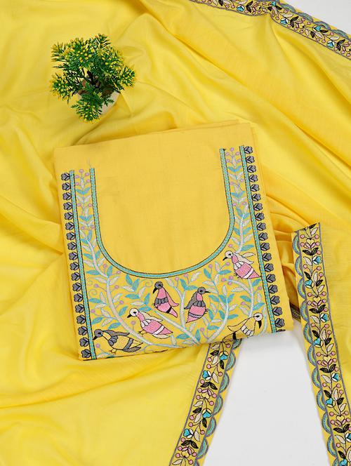 women embroidered unstitched suit set with dupatta - 21688900 - Standard Image - 0