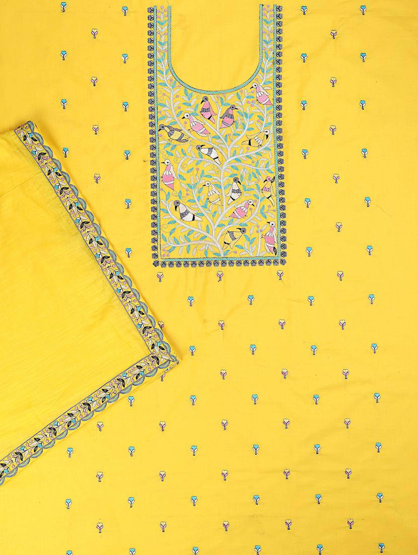 women embroidered unstitched suit set with dupatta - 21688900 - Standard Image - 3