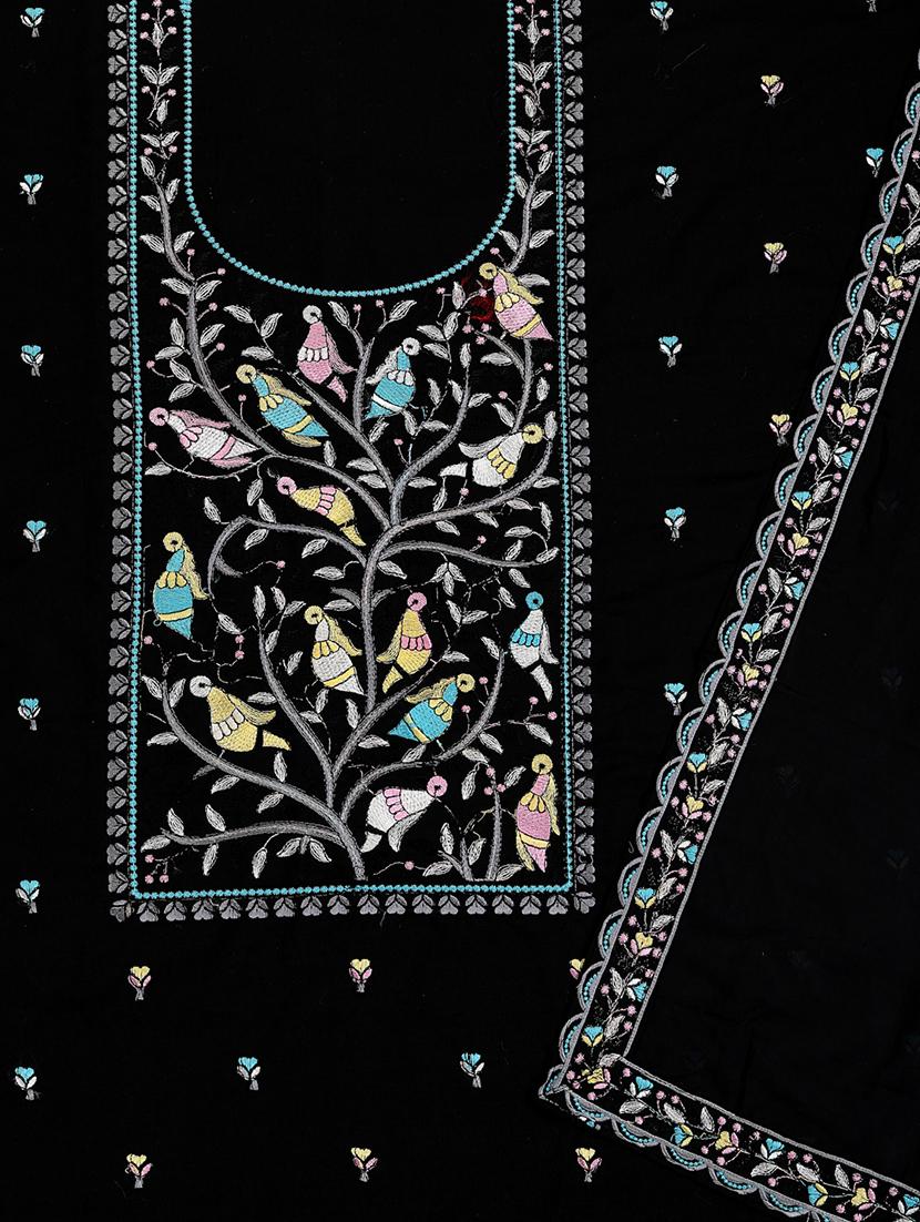 women embroidered unstitched suit set with dupatta - 21688910 - Standard Image - 3