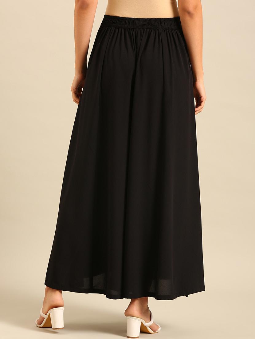 women solid mid rise wide leg palazzo - 21689002 - Standard Image - 3