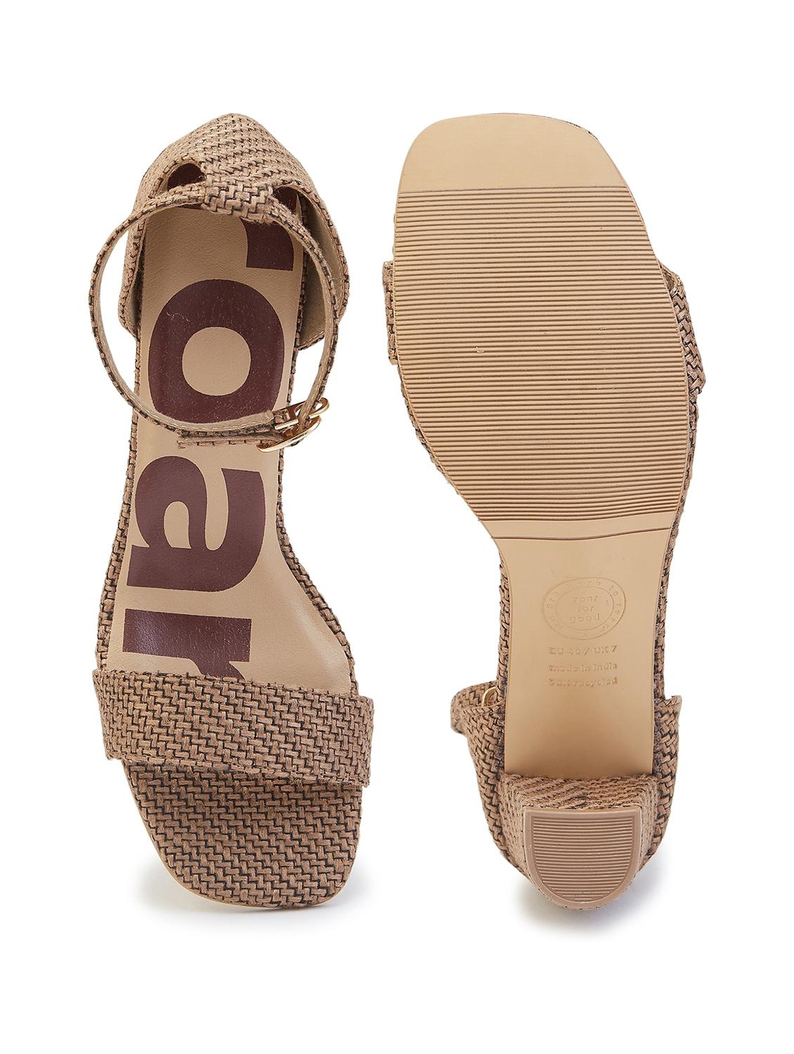 women bronze ankle strap sandal - 21689365 - Standard Image - 3