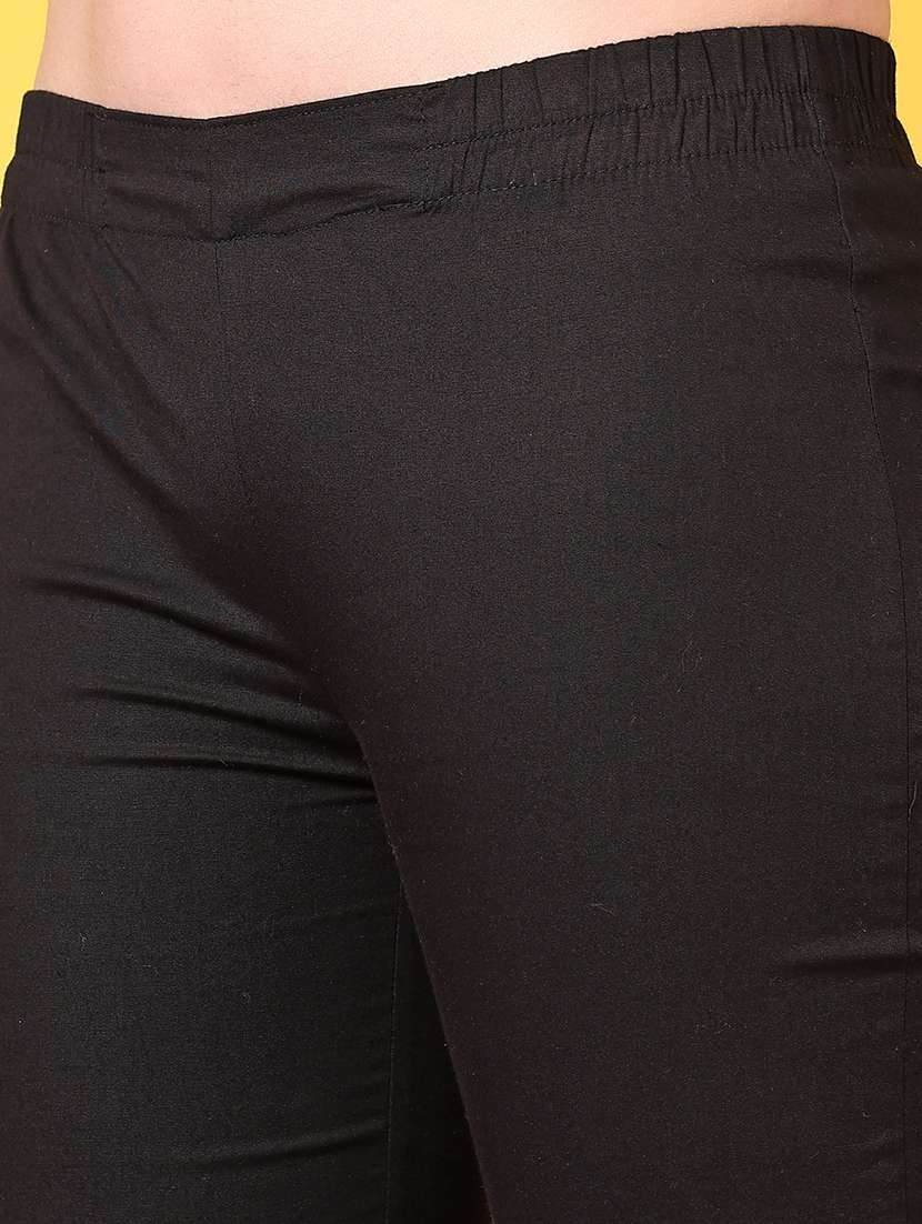 women solid mid rise tapered pant - 21689436 -  Standard Image - 5