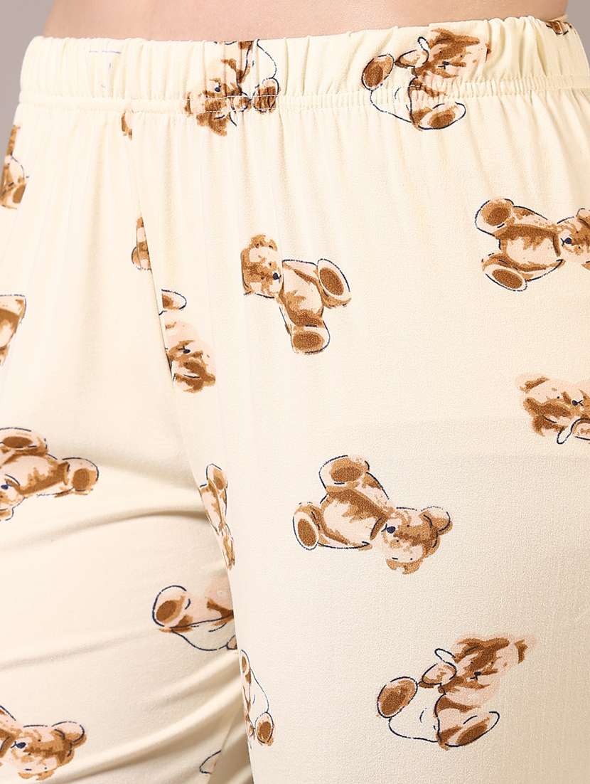 women printed nightwear capri set - 21689476 -  Standard Image - 5