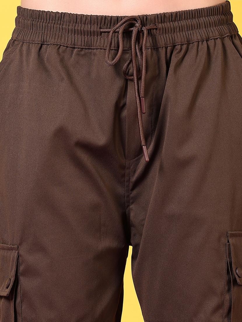 women solid mid rise cargo - 21689498 - Standard Image - 5