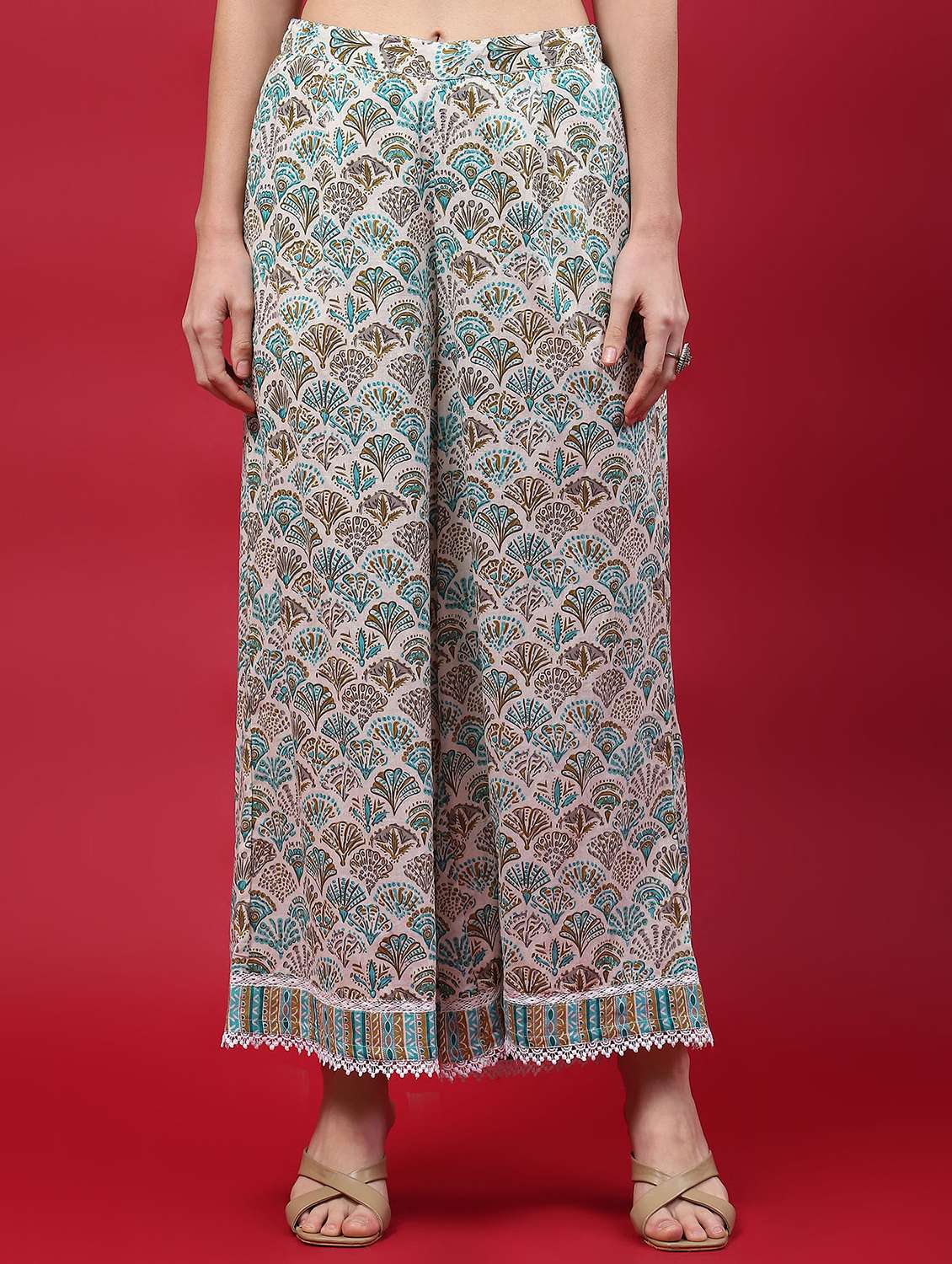 women three quarter sleeve ethnic co-ord set - 21689698 - Standard Image - 5