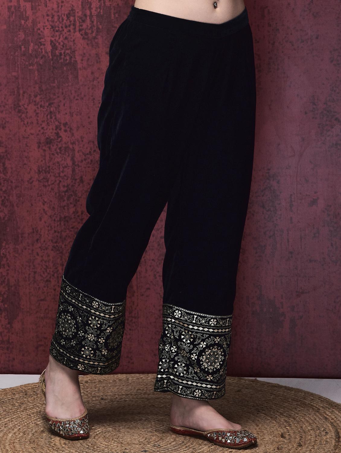 women embroidered long sleeve suit set - 21689707 - Standard Image - 5