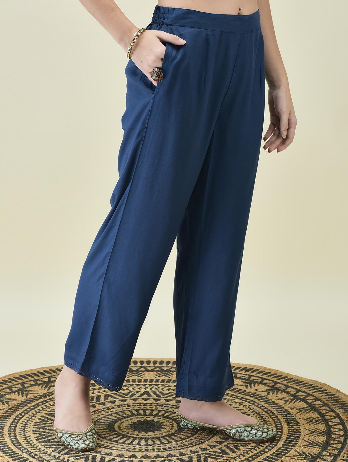 women embroidered three quarter sleeve kurta comfort pant dupatta - 21689744 - Standard Image - 5