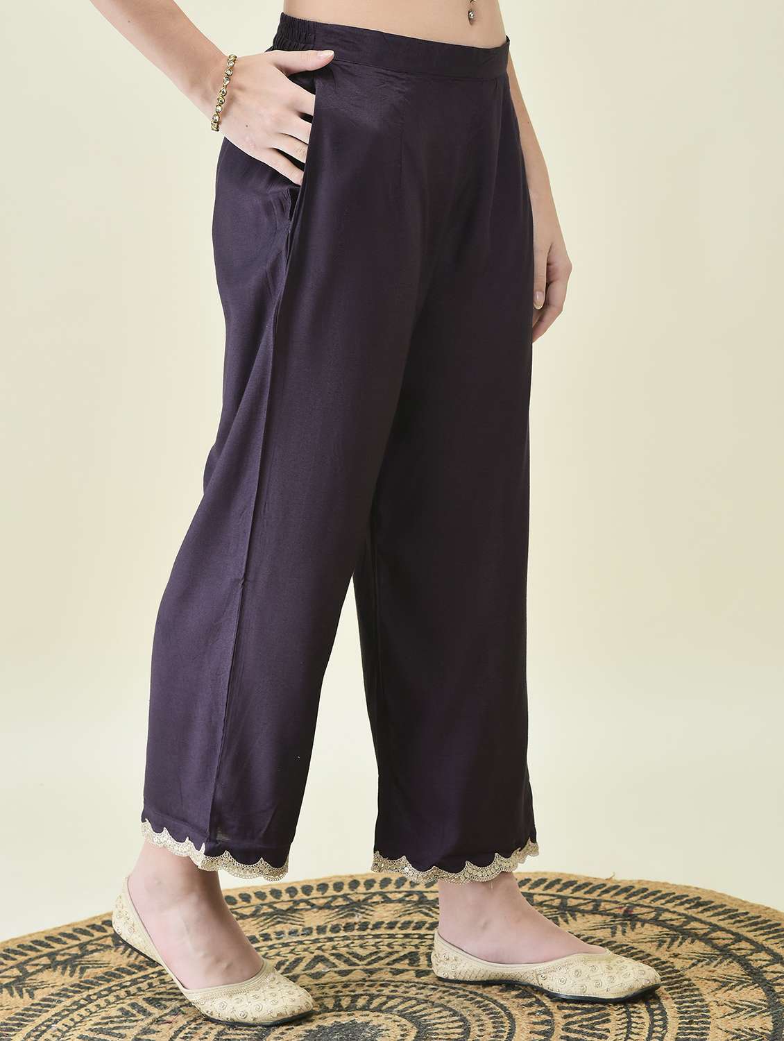 women grey long sleeve kurta pant with dupatta set - 21689747 - Standard Image - 5