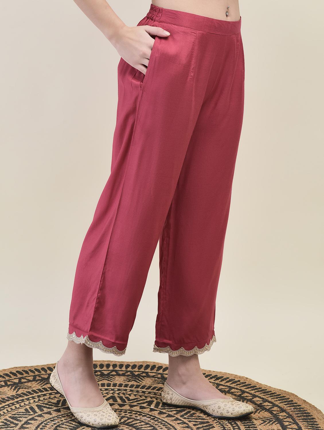 women pink long sleeve kurta pant with dupatta set - 21689748 - Standard Image - 5